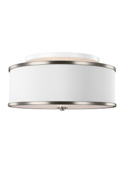 Lennon Three Light Semi-Flush Mount in Satin Nickel (454|SF339SN)