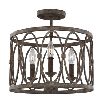 Patrice Three Light Semi-Flush Mount in Deep Abyss (454|SF346DA) Patrice Three Light Semi-Flush Mount in Deep Abyss (454|SF346DA)