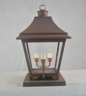 Forte Three Light Pier Mount in Dark Copper (265|8831PIERDCC)