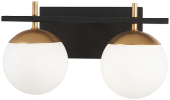 Alluria Two Light Bath in Weathered Black With Autumn Gold (42|P1352-618)