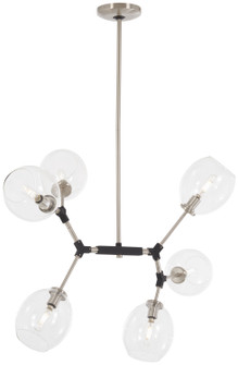 Nexpo Six Light Pendant in Brushed Nickel W/Black Accents (42|P1366-619)