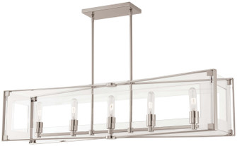 Crystal Clear Five Light Island Pendant in Polished Nickel (42|P1405-613)