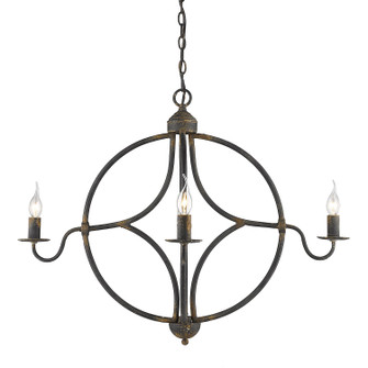 Caspian Four Light Chandelier in Antique Black Iron (62|0830-4 ABI)