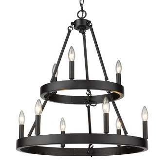 Alastair Nine Light Chandelier in Matte Black (62|1017-36 BLK)