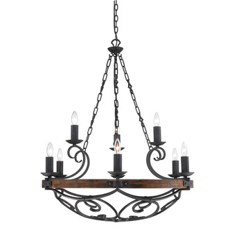 Madera BI Nine Light Chandelier in Black Iron (62|1821-9 BI)