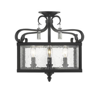 Valencia Four Light Semi-Flush Mount in Matte Black (62|2049-SF BLK)
