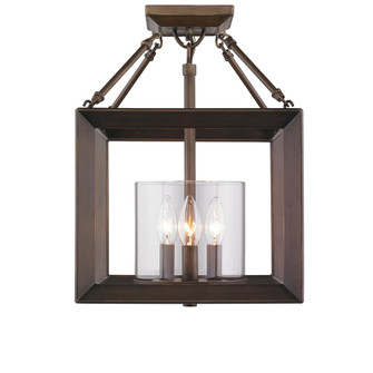 Smyth Three Light Semi-Flush Mount in Gunmetal Bronze (62|2073-SF GMT)