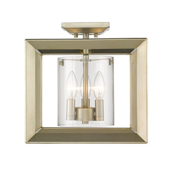 Smyth WG Three Light Semi-Flush Mount in White Gold (62|2073-SF12 WG-CLR)