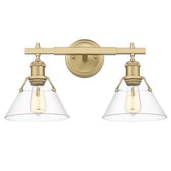 Orwell Two Light Bath Vanity in Brushed Champagne Brass (62|3306-BA2 BCB-CLR)