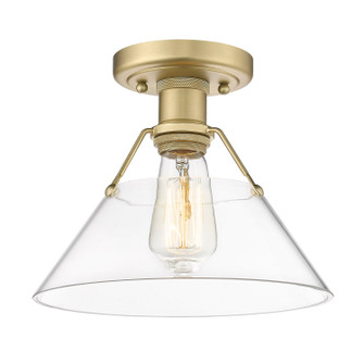 Orwell One Light Flush Mount in Brushed Champagne Brass (62|3306-FM BCB-CLR)