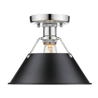 Orwell One Light Flush Mount in Chrome (62|3306-FM CH-BLK)