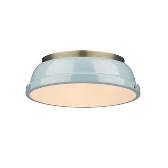 Duncan AB Two Light Flush Mount in Aged Brass (62|3602-14 AB-SF)