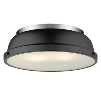 Duncan PW Two Light Flush Mount in Pewter (62|3602-14 PW-BLK)