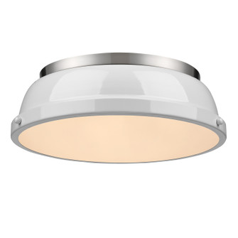 Duncan Two Light Flush Mount in Pewter (62|3602-14 PW-WH)