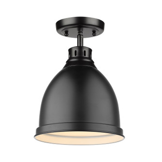 Duncan BLK One Light Flush Mount in Matte Black (62|3602-FM BLK-BLK)