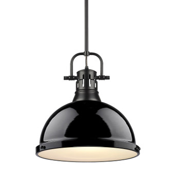 Duncan BLK One Light Pendant in Matte Black (62|3604-L BLK-BK)