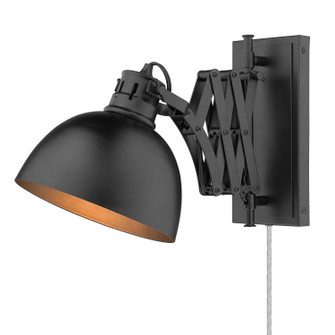 Hawthorn One Light Swing Arm in Matte Black (62|3824-A1W BLK-BLK)