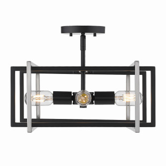 Tribeca BLK Four Light Semi-Flush Mount in Matte Black (62|6070-SF BLK-PW)