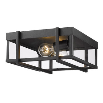 Tribeca Two Light Outdoor Flush Mount in Natural Black (62|6071-OFM NB-CLR)