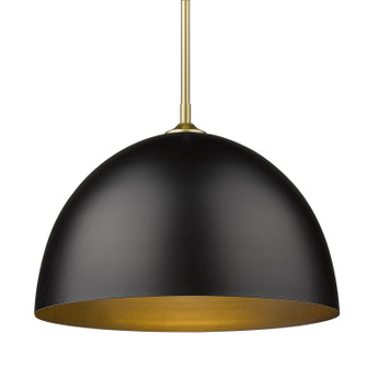 Zoey One Light Pendant in Olympic Gold (62|6956-L OG-BLK)
