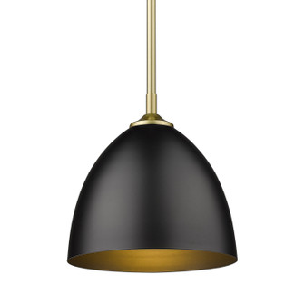 Zoey OG One Light Pendant in Olympic Gold (62|6956-S OG-BLK)