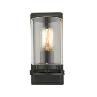 Monroe One Light Wall Sconce in Matte Black with Gold Highlights (62|7041-1W BLK-CLR)