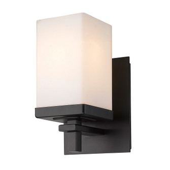 Maddox BLK One Light Wall Sconce in Matte Black (62|DDDD-BA1 BLK-OP)