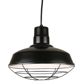 Warehouse One Light Pendant in Black (381|H-QSN15114-C-91/QSNWGR-14``-91)