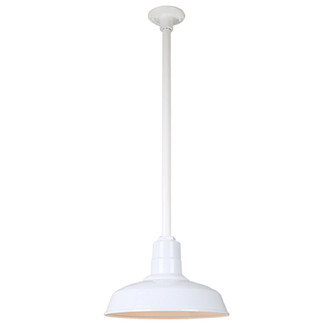 Warehouse One Light Pendant in White (381|H-QSN15114-SA-93/QSN24``ST3-93/QSNHDSMC-93)