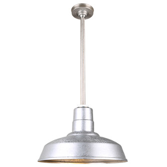 Warehouse One Light Pendant in Galvanized (381|H-QSN15114-SA-96/QSN24``ST3-96/QSNHSC-96)