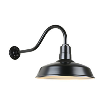 Warehouse One Light Outdoor Gooseneck Light in Black (381|H-QSN15116-SA-91/QSNHL-A-91)