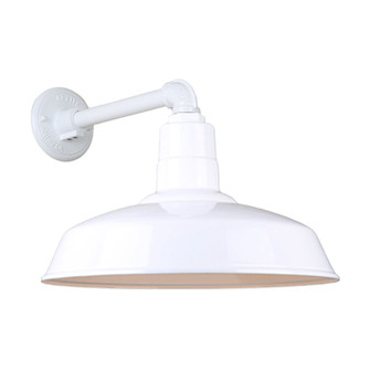 Warehouse One Light Outdoor Gooseneck Light in White (381|H-QSN15116-SA-93/QSNB-44-93)