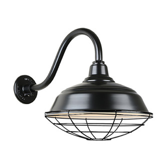 Warehouse One Light Outdoor Gooseneck Light in Black (381|H-QSN15117-SA-91/QSNB-42-91/QSNWGR-17``-91)