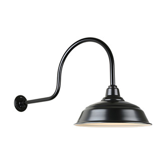 Warehouse One Light Outdoor Gooseneck Light in Black (381|H-QSN15117-SA-91/QSNHL-C-91)