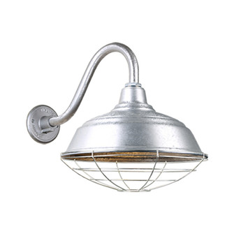 Warehouse One Light Outdoor Gooseneck Light in Galvanized (381|H-QSN15117-SA-96/QSNB-42-96/QSNWGR-17``-96)