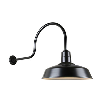 Warehouse One Light Outdoor Gooseneck Light in Black (381|H-QSN15118-SA-91/QSNHL-C-91)