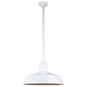 Warehouse One Light Pendant in White (381|H-QSN15118-SA-93/QSN24``ST3-93/QSNHDSMC-93)