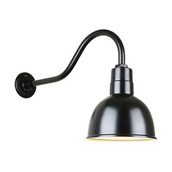 Deep Bowl Shade One Light Outdoor Gooseneck Light in Black (381|H-QSN16110-SA-91/QSNHL-A-91)