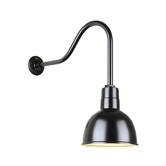 Deep Bowl Shade One Light Outdoor Gooseneck Light in Black (381|H-QSN16110-SA-91/QSNHL-H-91)