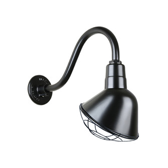 Angle Shade One Light Outdoor Gooseneck Light in Black (381|H-QSN18110-SA-91/QSNB-42-91/QSNWGR-10``-91)