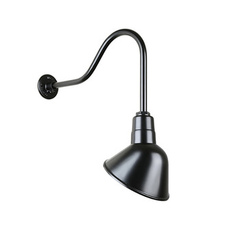 Angle Shade One Light Outdoor Gooseneck Light in Black (381|H-QSN18110-SA-91/QSNHL-H-91)