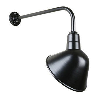 Angle Shade One Light Outdoor Gooseneck Light in Black (381|H-QSN18112-SA-91/QSNB-13-91)