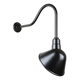 Angle Shade One Light Outdoor Gooseneck Light in Black (381|H-QSN18112-SA-91/QSNHL-H-91)