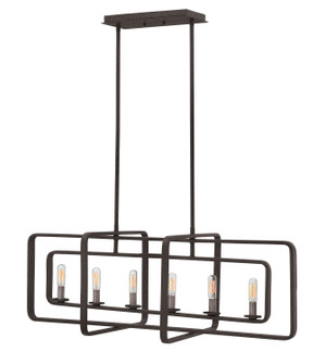 Quentin LED Linear Chandelier in Aged Zinc (13|4815DZ)