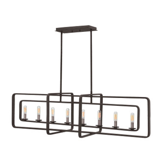 Quentin LED Linear Chandelier in Aged Zinc (13|4818DZ)