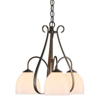 Sweeping Taper Three Light Chandelier in Bronze (39|101441-SKT-05-GG0001)