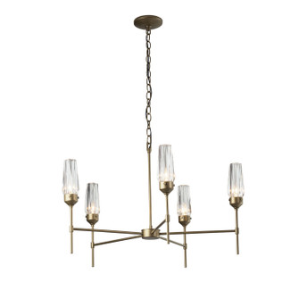 Luma Five Light Chandelier in Sterling (39|105060-SKT-85-CR)