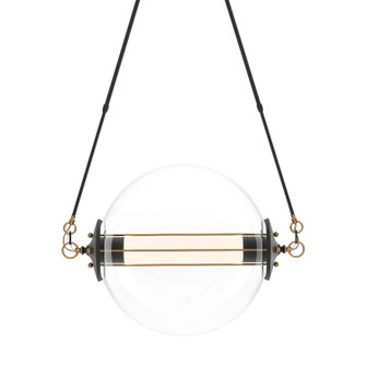 Otto Two Light Pendant in Black with Brass Accents (39|134405-SKT-LONG-31-YE0499)