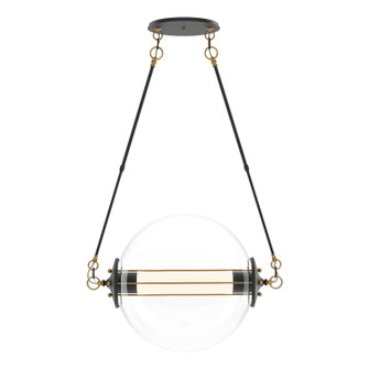 Otto Two Light Pendant in Black with Brass Accents (39|134405-SKT-STND-31-YE0499)