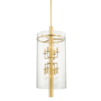 Baxter Eight Light Pendant in Aged Brass (70|1308-AGB)